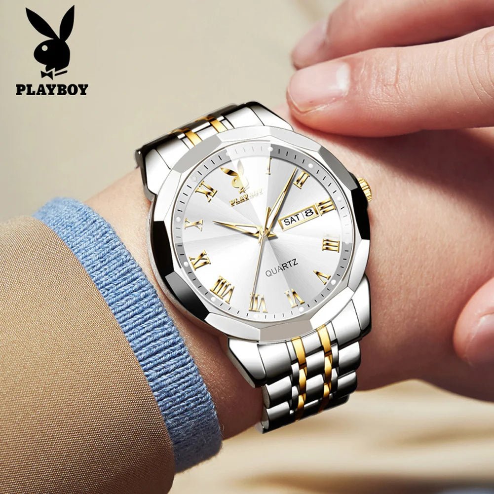 YBOY-Montres à quartz d'affaires en acier inoxydable pour hommes, montre-bracelet classique originale, sur mesure, marque supérieure, mode de luxe La TendanceStore multiservice