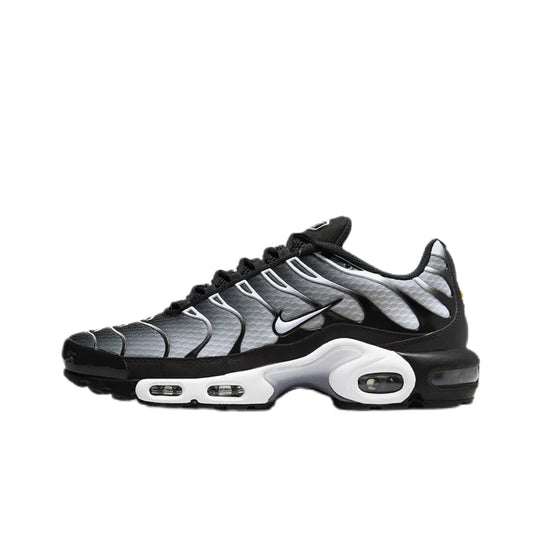 Nike-Air Max Plus Low Men's Sneakers, Casual Running Shoes, Comfortable, Shock Absorption, Anti-Aging, Black, Original