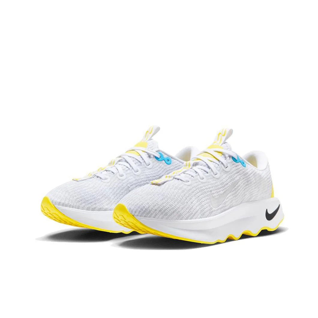 Nike-Baskets Motiva Low pour hommes et femmes, chaussures d'été légères, chaussures décontractées rembourrées, confortables et portables, blanc et jaune