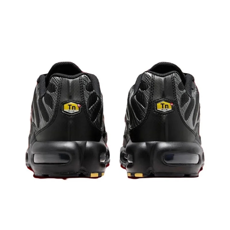 Nike-Air Max Plus TN Chaussures de Course pour Homme et Femme, Confortables, Respirantes, Antidérapantes, Coussin d'Air Durable, Noir