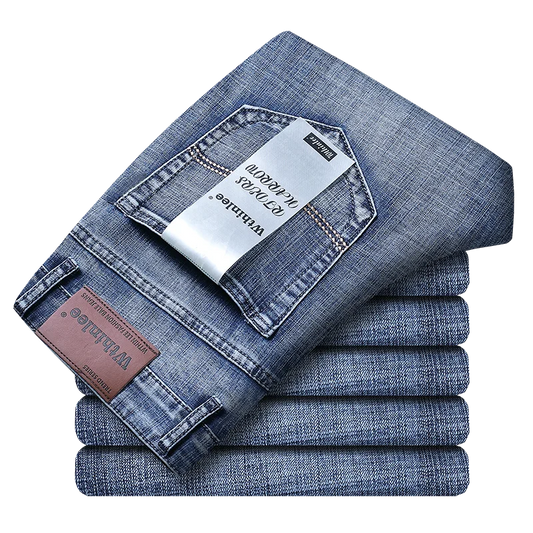 Nouveaux jeans décontractés pour hommes Wthinlee, style droit extensible, mode classique bleu noir, pantalons de travail en denim, vêtements de marque pour hommes