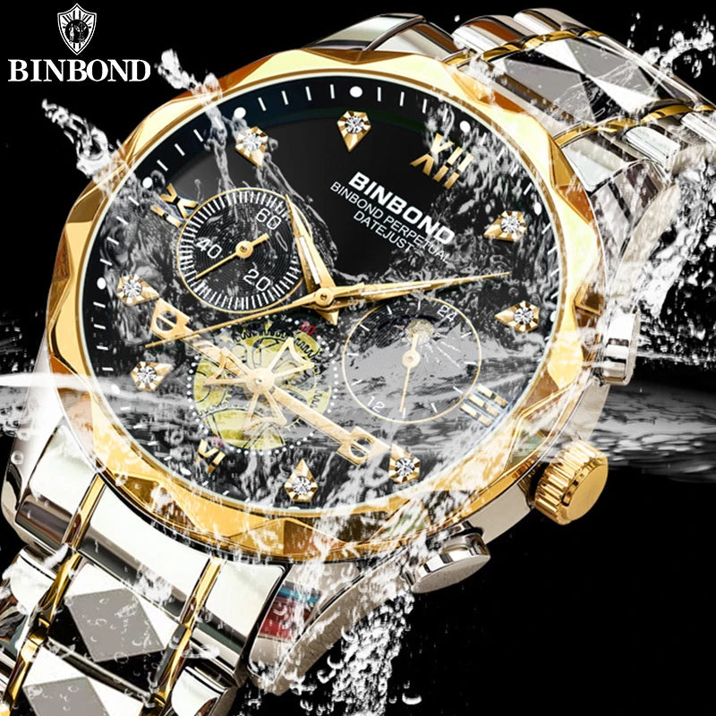 Classic Diamond Dial Watch, Quartz Wristwatch