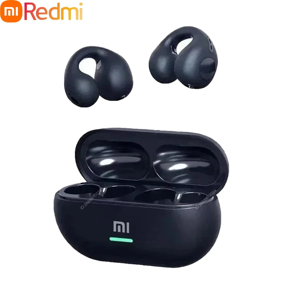 Écouteurs à conduction osseuse Bluetooth compatibles Xiaomi Redmi, écouteurs sans fil, stéréo 3D surround, basses, casque de sport