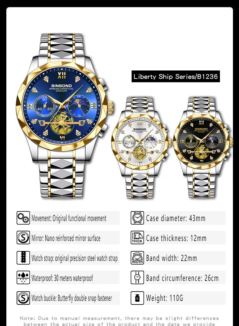 Classic Diamond Dial Watch, Quartz Wristwatch