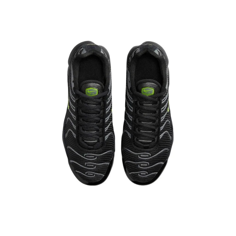 Nike-Air Max Plus TN Chaussures de Course pour Homme et Femme, Confortables, Respirantes, Antidérapantes, Coussin d'Air Durable, Noir