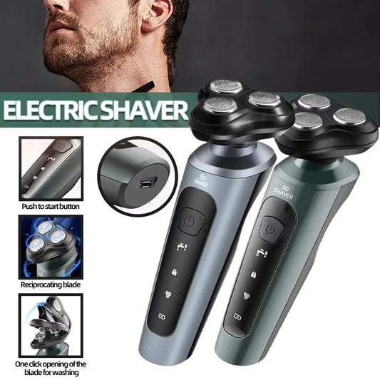 New 9D Electric Shaver USB Car-mounted High-power Full-body Wash Beard Knife Four-in-one Rechargeable Razor LA TendanceStore