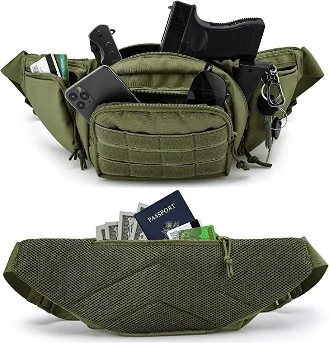 Molle Gun Holster Fanny Pack, Fits for Glock K Ruger S&amp;WM&amp;P Shield, Fits US Sig aisser 105field Beretta Kimber Walther