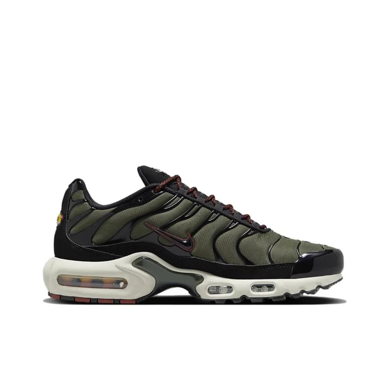 Nike-Air Max Plus TN Chaussures de Course pour Homme et Femme, Confortables, Respirantes, Antidérapantes, Coussin d'Air Durable, Noir