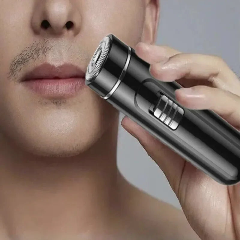 Compact and Convenient Electric Shaver for Men - USB Rechargeable, Wet and Dry Use, Easy One Button Operation - Perfect for Home, Car and Travel!