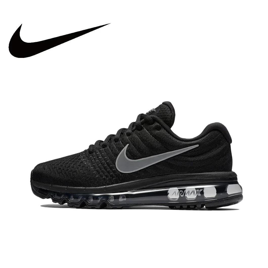 Nike-Air Max 2017 baskets basses pour hommes et femmes, chaussures de course décontractées, couleur noire, confortables et à la mode