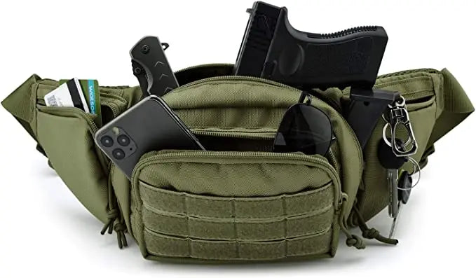 Molle Gun Holster Fanny Pack, Fits for Glock K Ruger S&amp;WM&amp;P Shield, Fits US Sig aisser 105field Beretta Kimber Walther