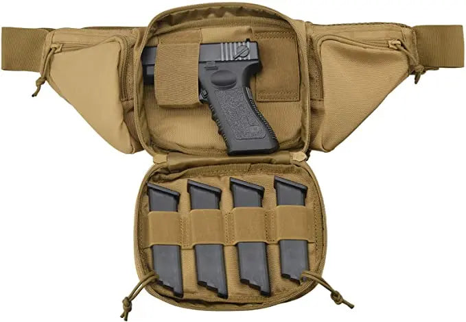 Molle Gun Holster Fanny Pack, Fits for Glock K Ruger S&amp;WM&amp;P Shield, Fits US Sig aisser 105field Beretta Kimber Walther