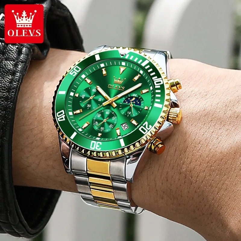 OLEVS-Montre style militaire à Quartz en Acier Inoxydable pour Homme LA TendanceStore multi service