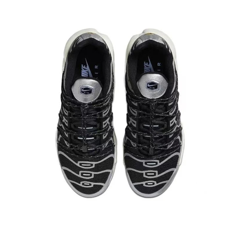 Nike-Air Max Plus Retro Low Cut Casual Chaussures pour Hommes et Femmes, Absorbant les Chocs, Antidérapant, Durable, Noir, Course