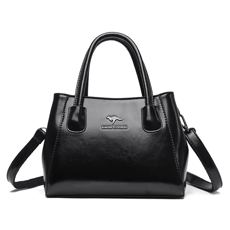 Sac à Main de Luxe en Cuir Souple pour Femme, Sacoche de Styliste à 3 Couches, de Grande Capacité LA TendanceStore multi service