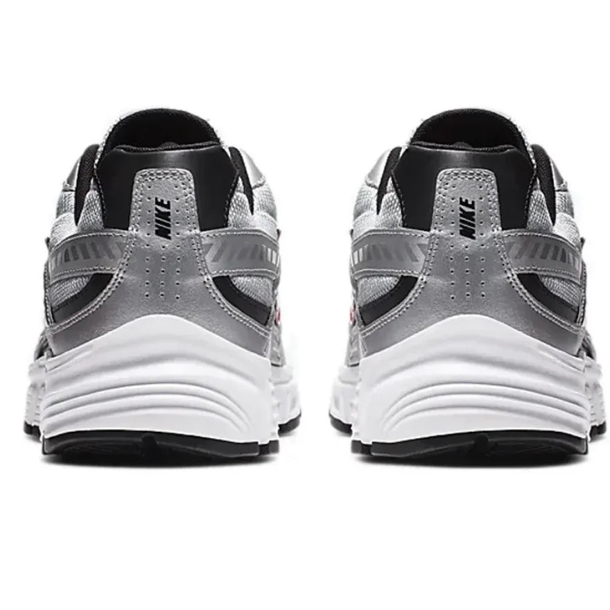 Nike Men's Casual Running Shoes, Low-Top Sneakers, Initiator Fashion Trend, Black and Silver