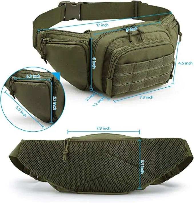 Molle Gun Holster Fanny Pack, Fits for Glock K Ruger S&amp;WM&amp;P Shield, Fits US Sig aisser 105field Beretta Kimber Walther