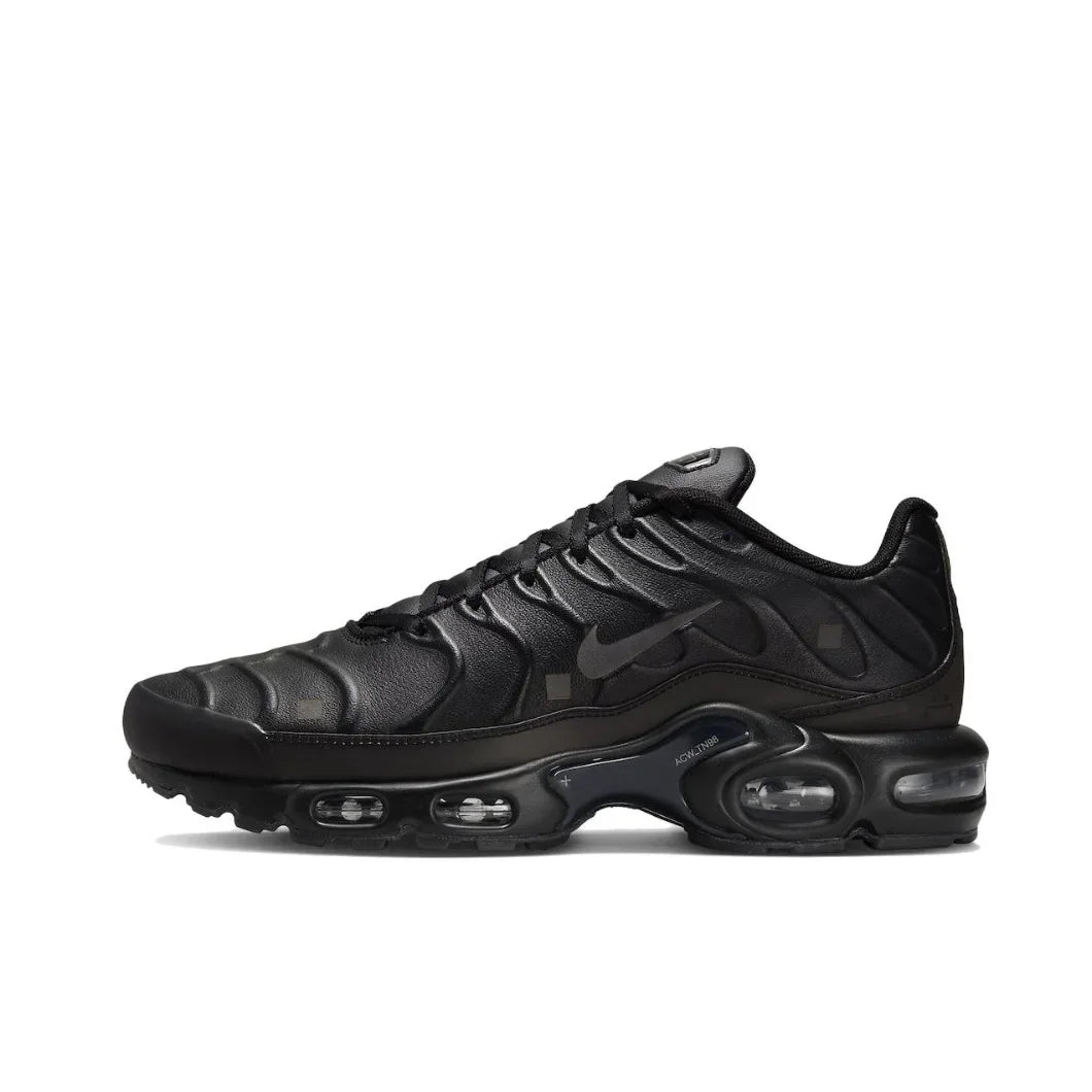 Nike-Air Max Plus TN Retro Low Men's Original Running Shoes Comfortable Shock Absorption Casual Sneakers Blue Black Turning