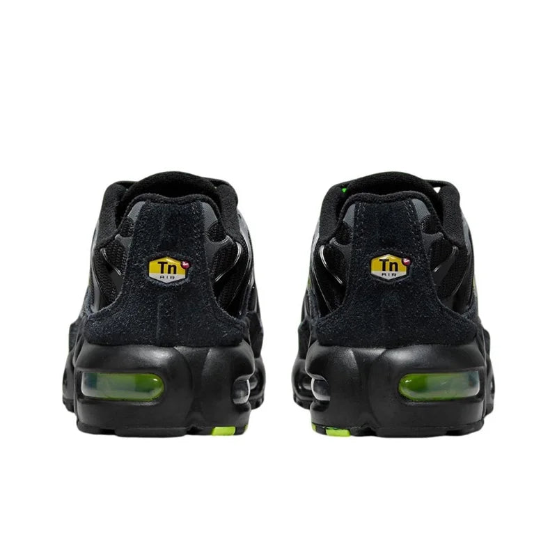 Nike-Air Max Plus TN Chaussures de Course pour Homme et Femme, Confortables, Respirantes, Antidérapantes, Coussin d'Air Durable, Noir