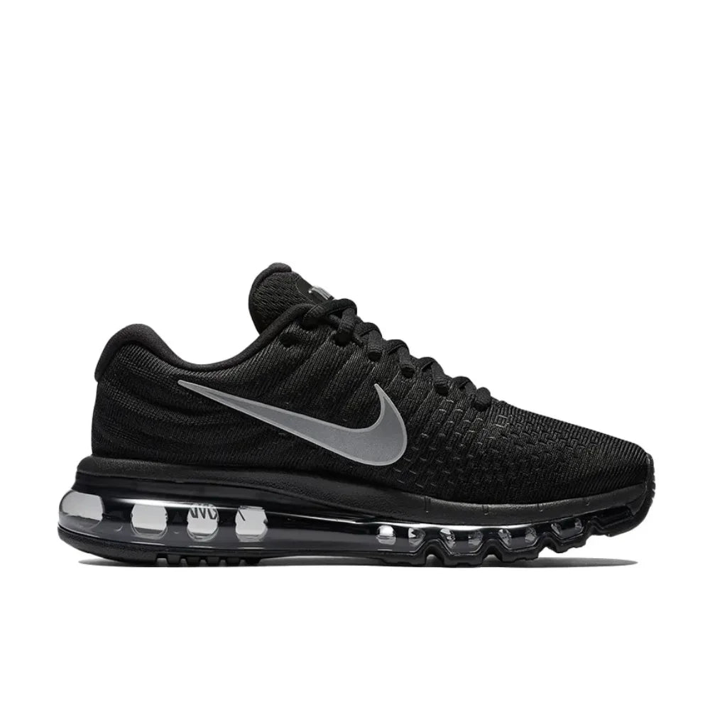 Nike-Air Max 2017 baskets basses pour hommes et femmes, chaussures de course décontractées, couleur noire, confortables et à la mode