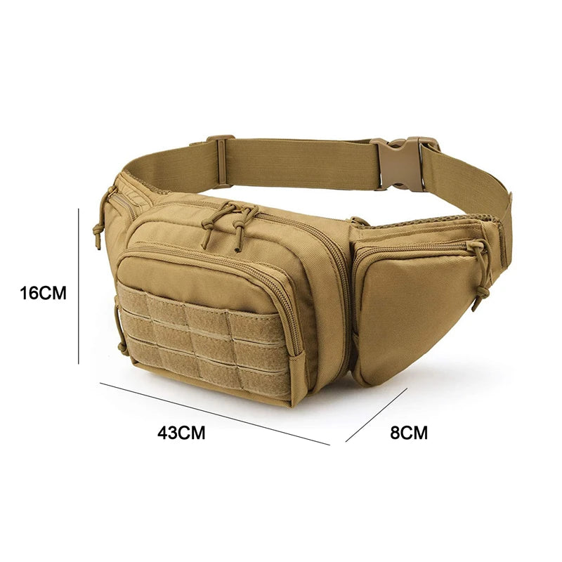 DulWaist Military Fanny Pack, Sling Bag, Outdoor Chest Assault Pack, Concealed Carry Holster