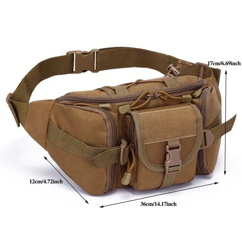 Men's Outdoor Waterproof Nylon Waist Bag Cell Phone Belt Bag Jump Bags Molle CamSolomon Hunting Hiking Climbing