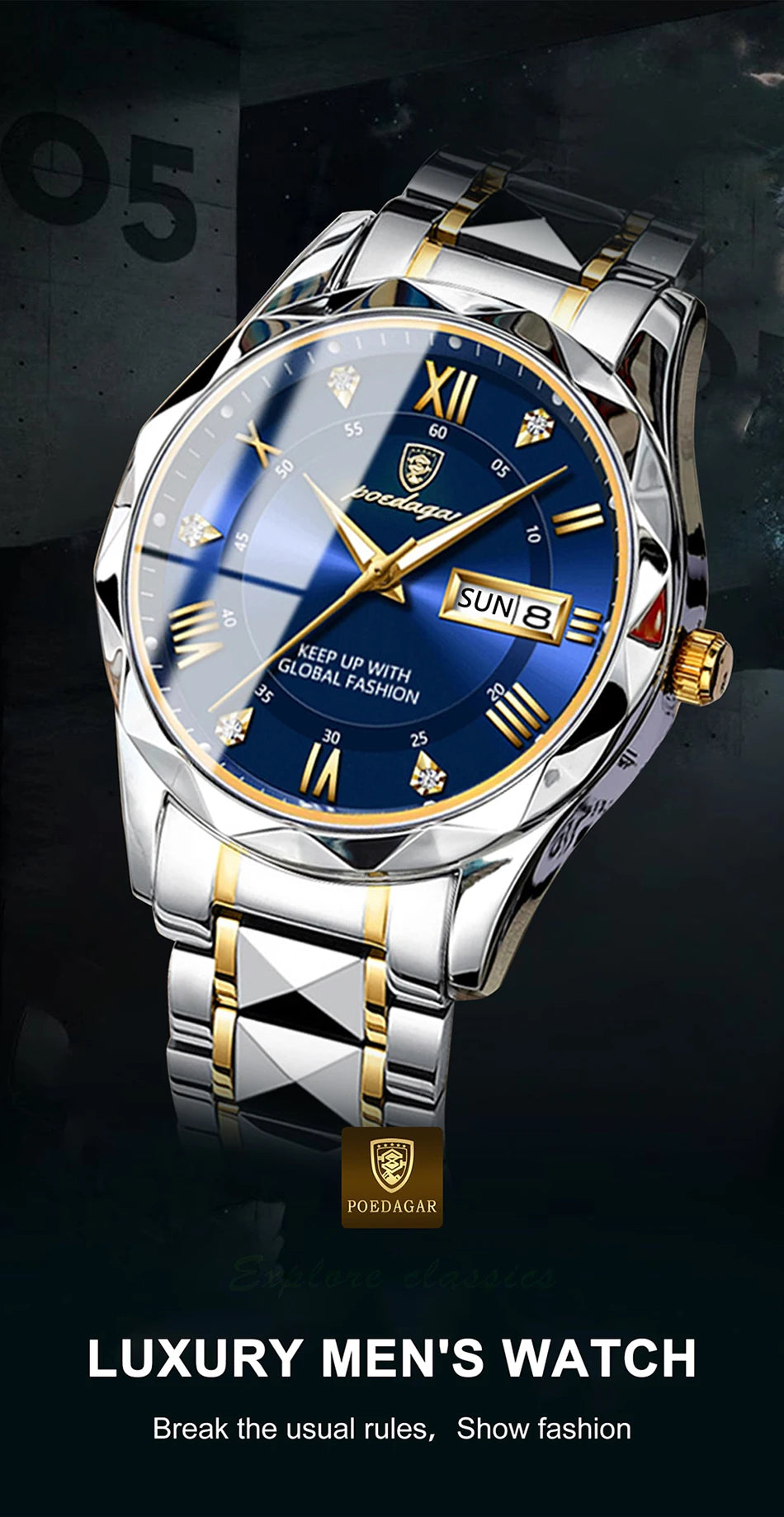 Luxury Stainless Steel Watch