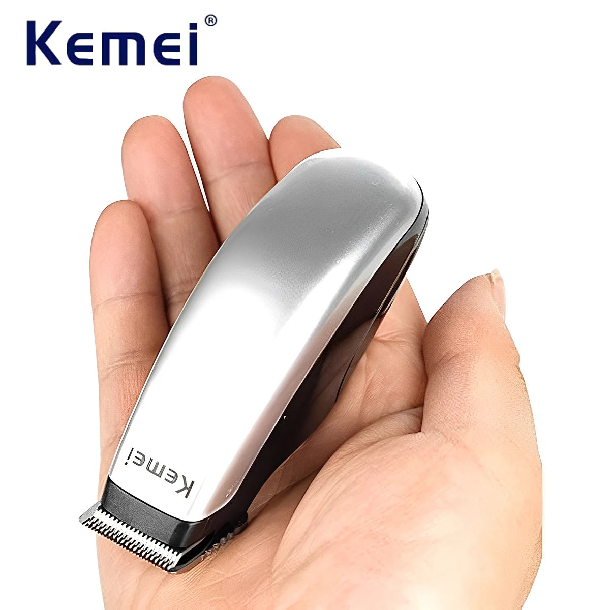 Kemei Mini Hair Clipper, Portable Hair Trimmer, Barber Hair Cutting Machine, Replaceable Battery Hair Trimmer Machine for Men KM-666