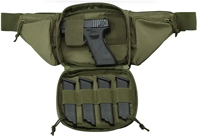 Molle Gun Holster Fanny Pack, Fits for Glock K Ruger S&amp;WM&amp;P Shield, Fits US Sig aisser 105field Beretta Kimber Walther