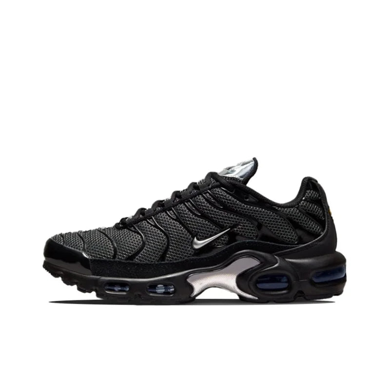 Nike-Air Max Plus TN Chaussures de Course pour Homme et Femme, Confortables, Respirantes, Antidérapantes, Coussin d'Air Durable, Noir