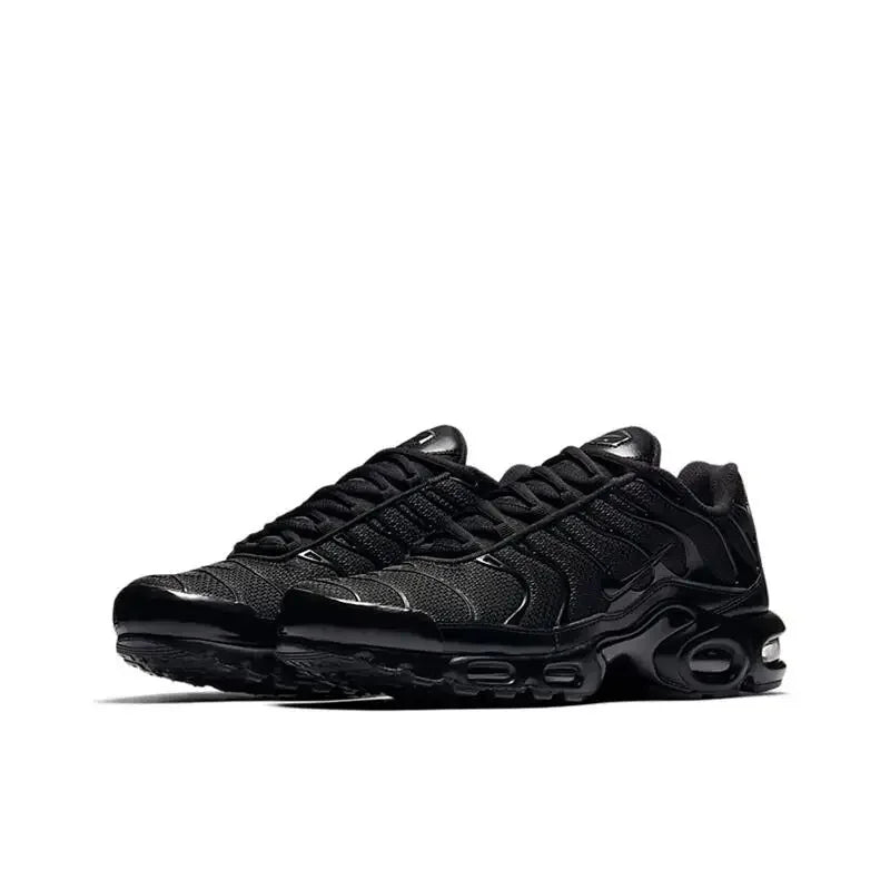 Nike-Air Max Plus TN Chaussures de Course pour Homme et Femme, Confortables, Respirantes, Antidérapantes, Coussin d'Air Durable, Noir