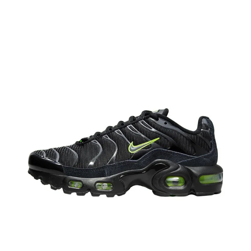 Nike-Air Max Plus TN Chaussures de Course pour Homme et Femme, Confortables, Respirantes, Antidérapantes, Coussin d'Air Durable, Noir