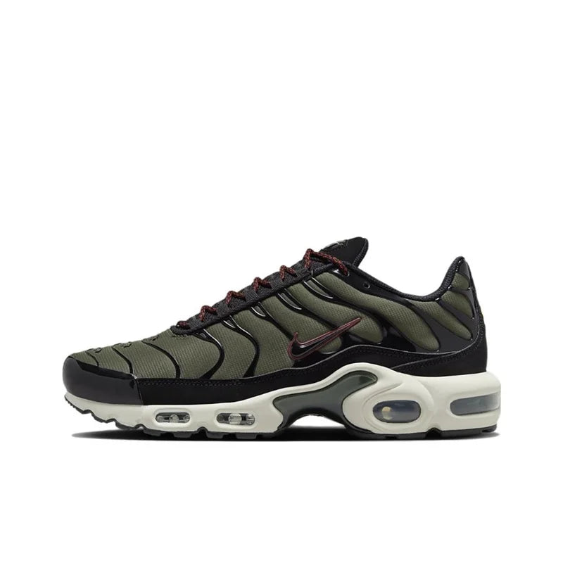 Nike-Air Max Plus TN Chaussures de Course pour Homme et Femme, Confortables, Respirantes, Antidérapantes, Coussin d'Air Durable, Noir