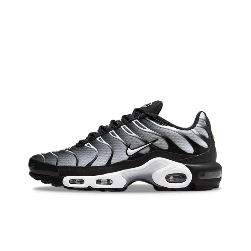 Nike-Air Max Plus TN Chaussures de Course pour Homme et Femme, Confortables, Respirantes, Antidérapantes, Coussin d'Air Durable, Noir