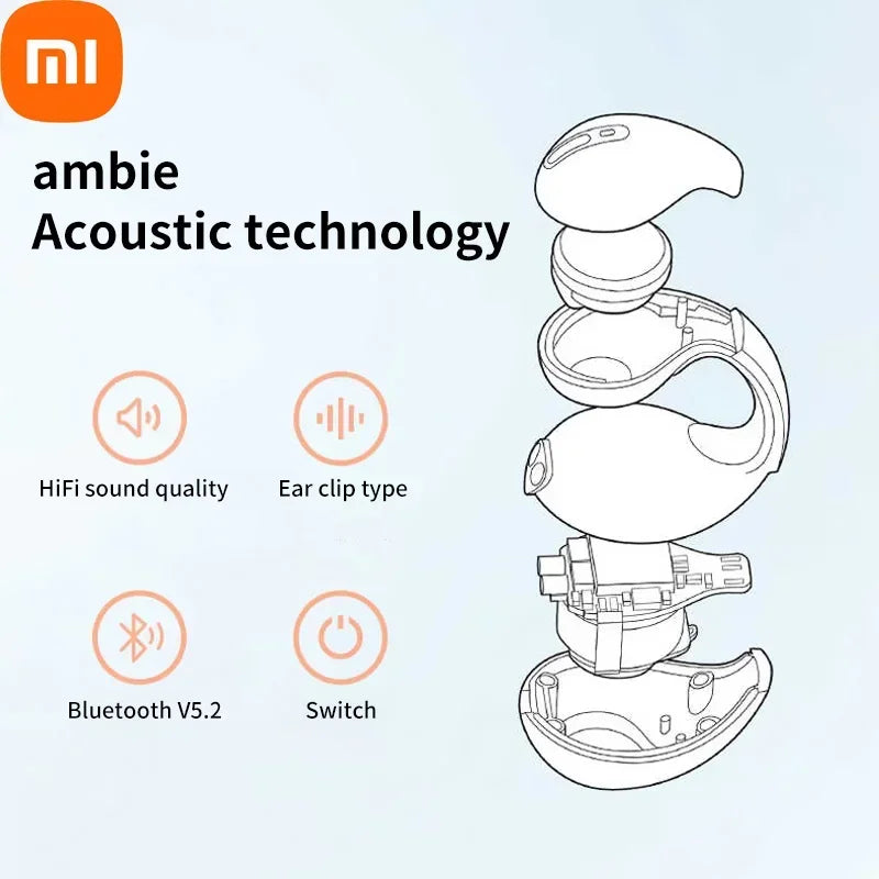 Casque Bluetooth 5.3 à conduction osseuse Xiaomi Original T75, écouteurs sans fil de sport, qualité sonore HiFi, étanche, TWS