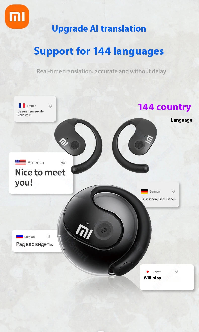 Xiaomi Bluetooth Headset 5.4 Wireless Translation Device Earplugs HIFI Headset Smart Translation