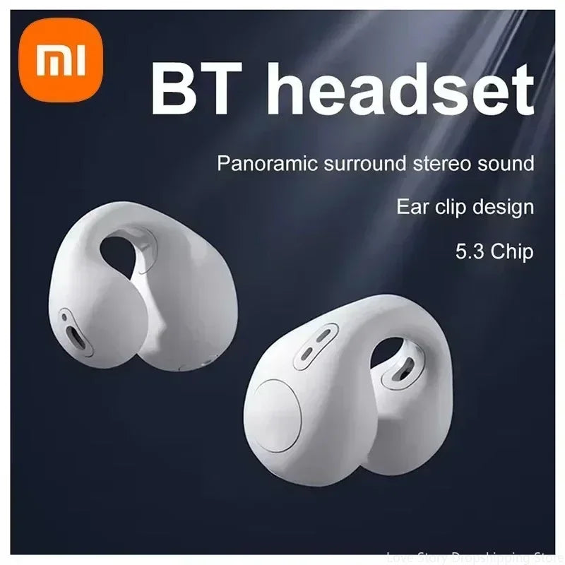 Écouteurs à conduction osseuse Bluetooth compatibles Xiaomi Redmi, écouteurs sans fil, stéréo 3D surround, basses, casque de sport