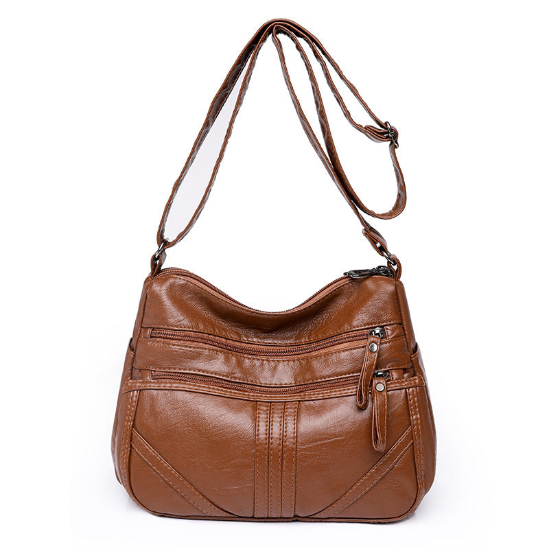 Women's Large Capacity Soft Leather Shoulder Bag