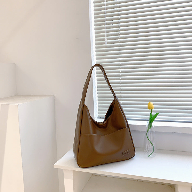 Sac à bandoulière rétro de grande capacité, simple et à la mode pour femmes