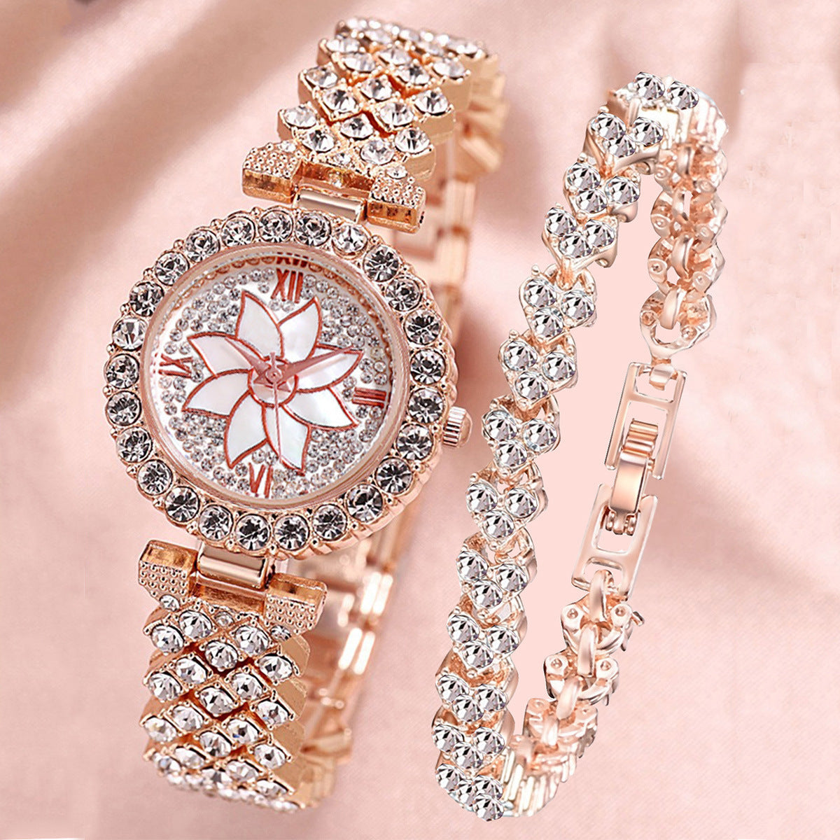 Creative Gift Set for Women: Starry Diamond Bracelet Watch Fashion Temperament