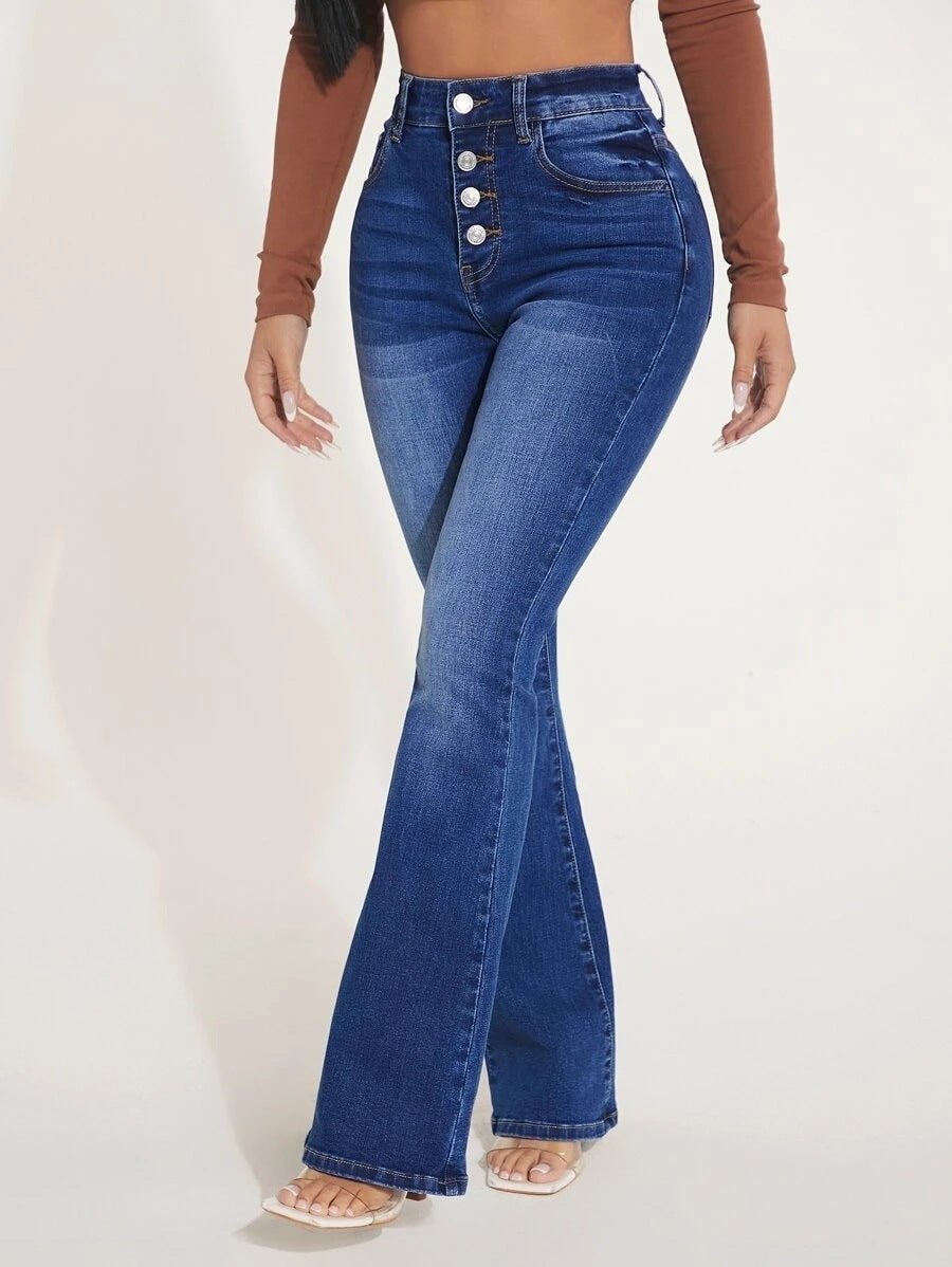 Jeans skinny taille haute stretch clinch