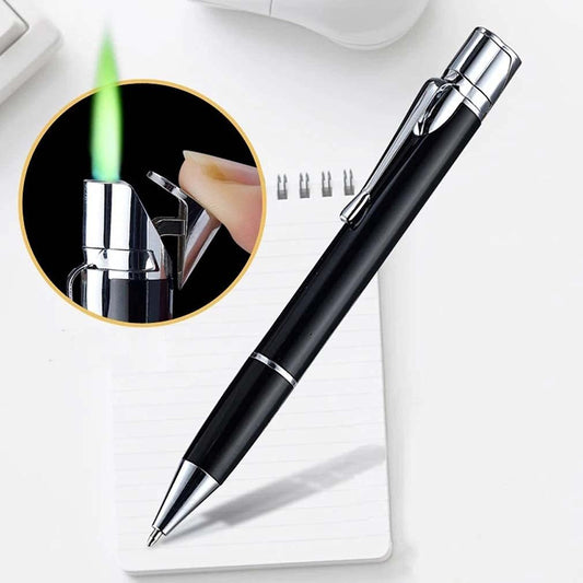 Creative Metal Pen with Adjustable Gas Jet Lighter