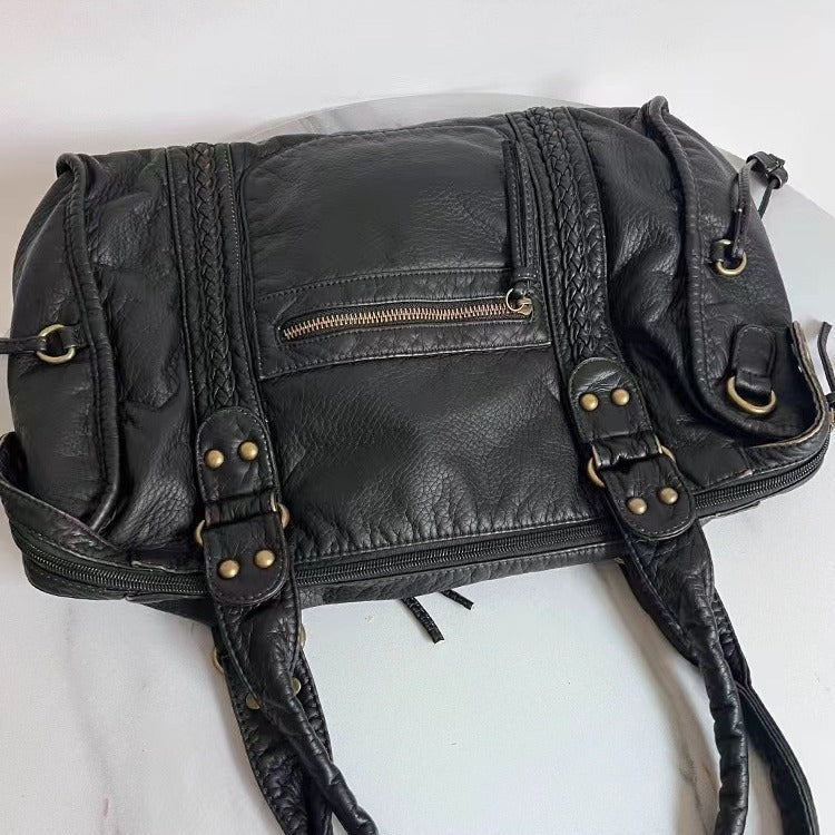 Sac messager à bandoulière style rétro biker français