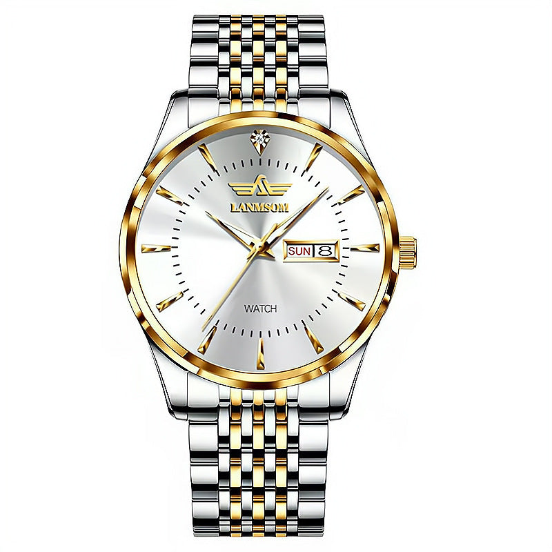 Men's Fashion Automatic Steel Band Quartz Watch null