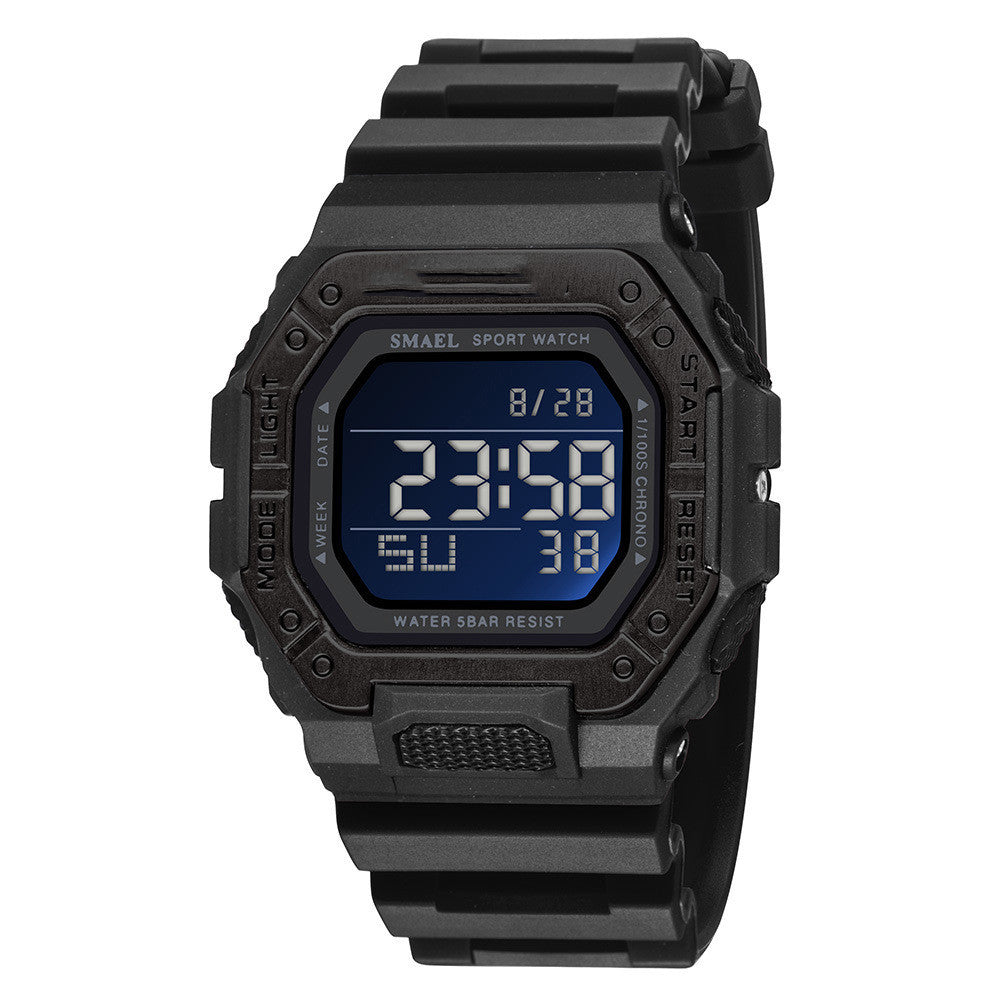 Multifunctional waterproof sports electronic watch for men and women