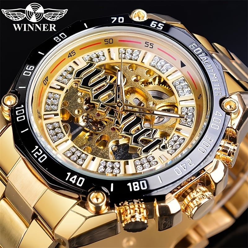 European and American style openwork automatic mechanical watch men's casual fashion watch