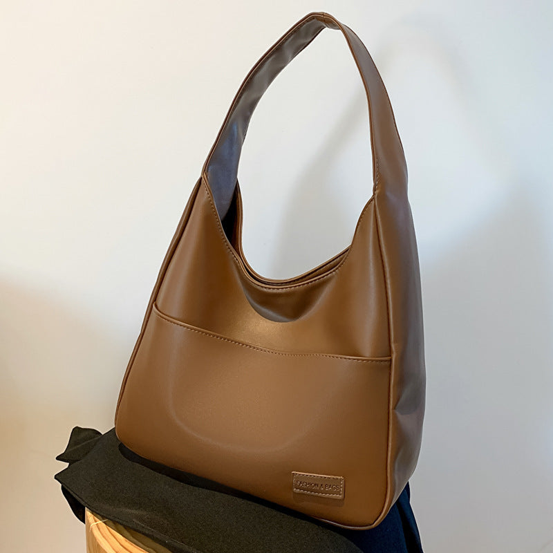 Sac à bandoulière rétro de grande capacité, simple et à la mode pour femmes