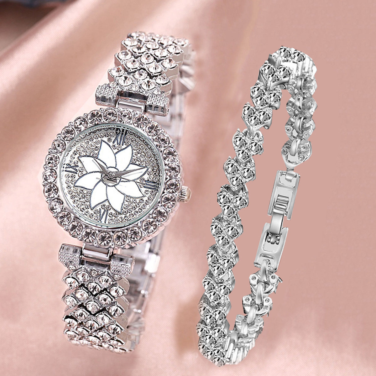 Creative Gift Set for Women: Starry Diamond Bracelet Watch Fashion Temperament