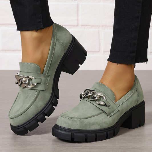 Plus Size Women Fashion Shoes with Chain