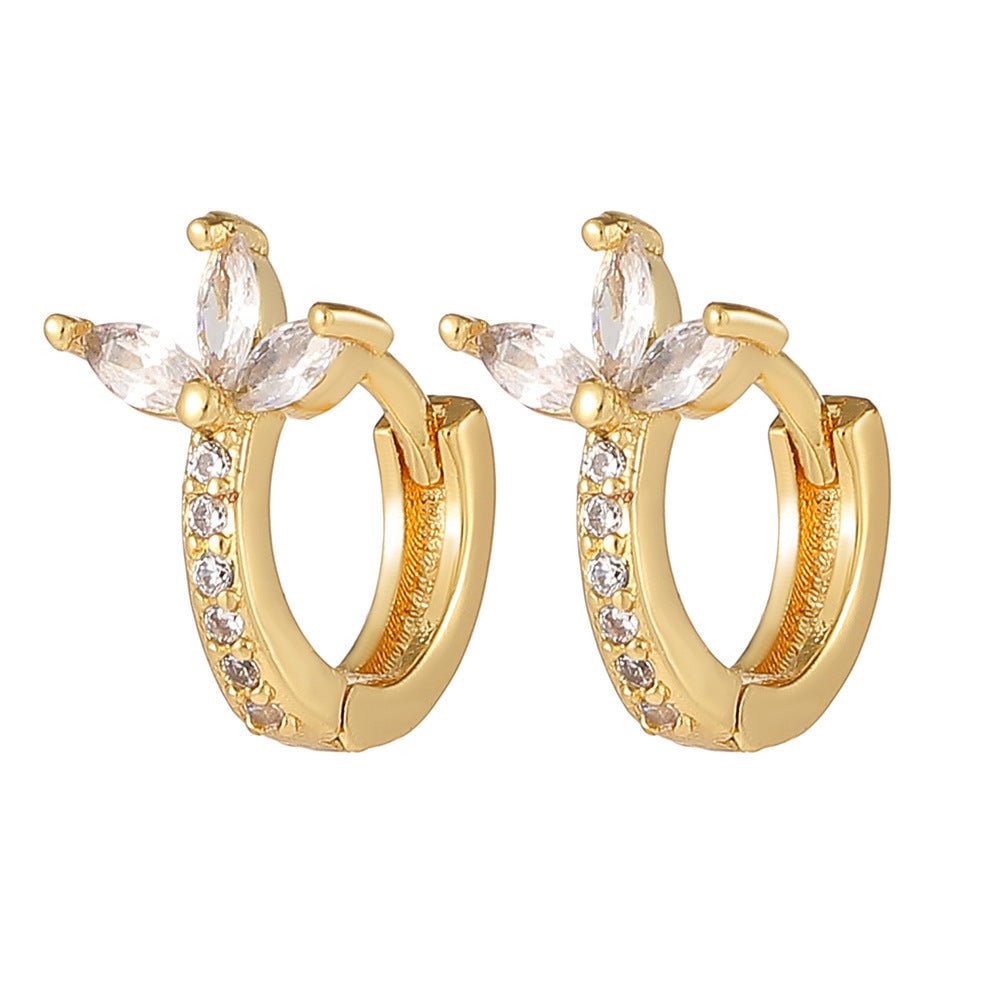 Boucles d'oreilles en cuivre plaqué or 18K.